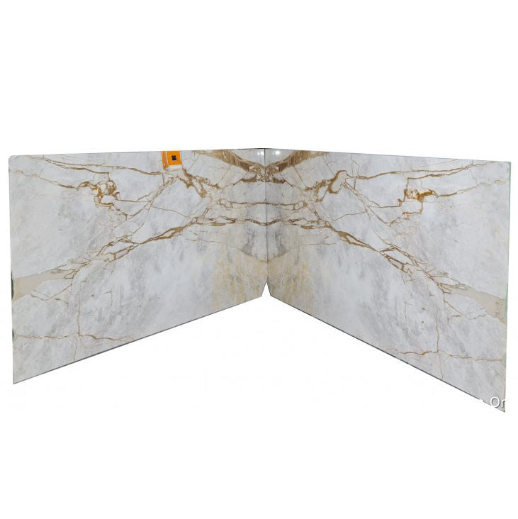 minora onyta beige marble slabs polished 2cm 2 slabs bookmatching front view