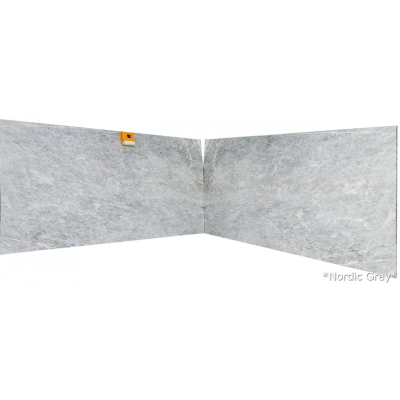 nordic grey marble slabs polished 2cm bookmatching 2 slabs front view