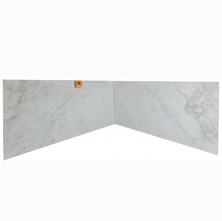 oliva white marble slabs polished 2cm bookmatching 2 slabs product shot front view