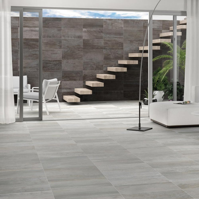 oxide magnetite 12x24 glazed porcelain floor and wall tile msi collection product shot room view