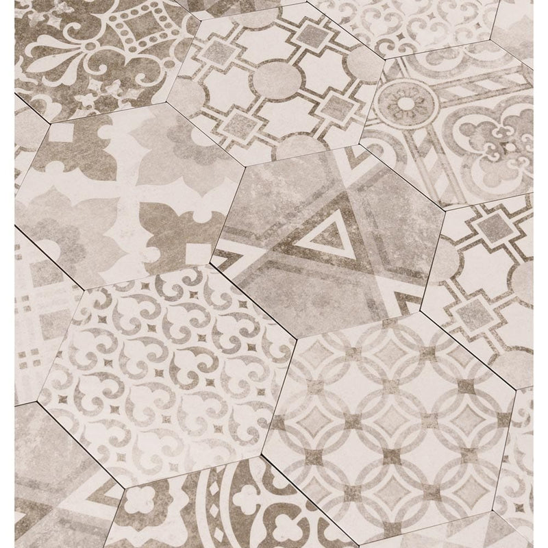 Kenzzi Mixana 7"x8" Hexagon Matte Glazed Porcelain Floor and Wall Tile - MSI Collection