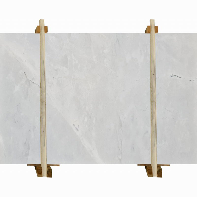 pearl beige marble slabs polished packed on wooden bundle front view