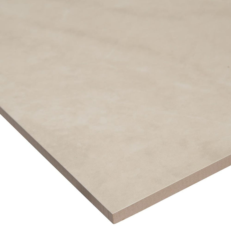 Praia Crema Glazed Porcelain Floor and Wall Tile- MSI Collection NPRACRE1224 Product Shot One Tile Profile View