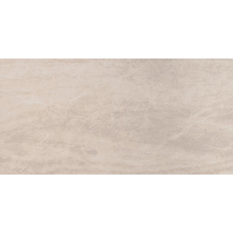 Praia Crema Glazed Porcelain Floor and Wall Tile- MSI Collection NPRACRE1224 Product Shot One Tile Top View
