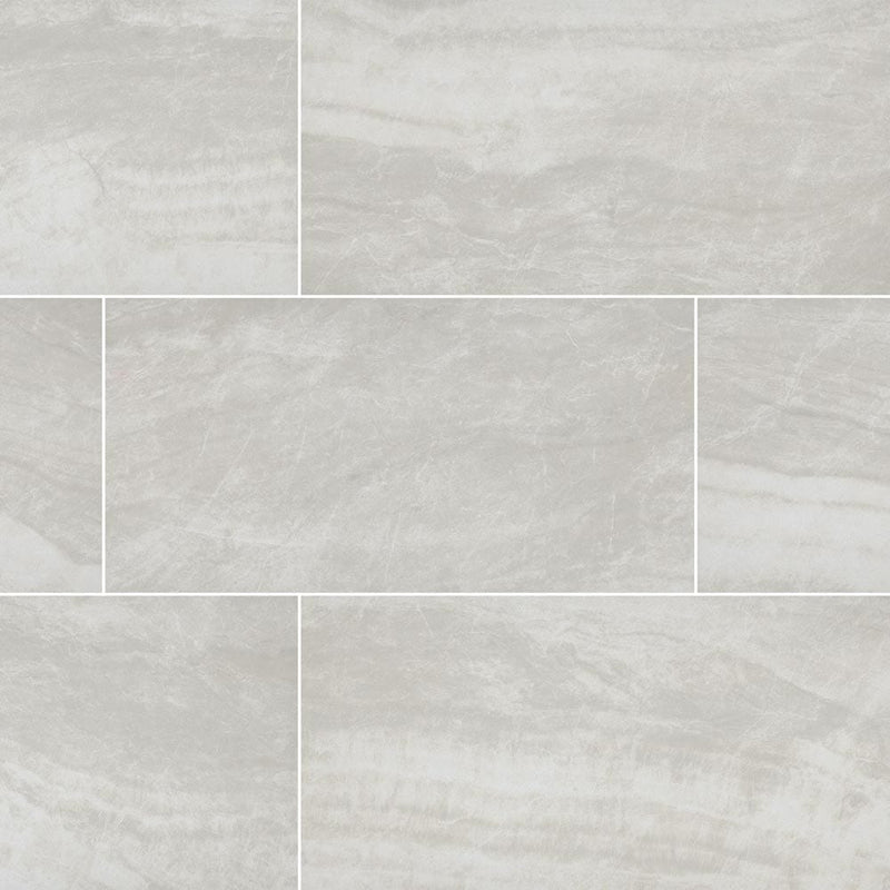praia grey glazed porcelain floor and wall tile msi collection NPRAGRE1224 product shot multiple tiles top view