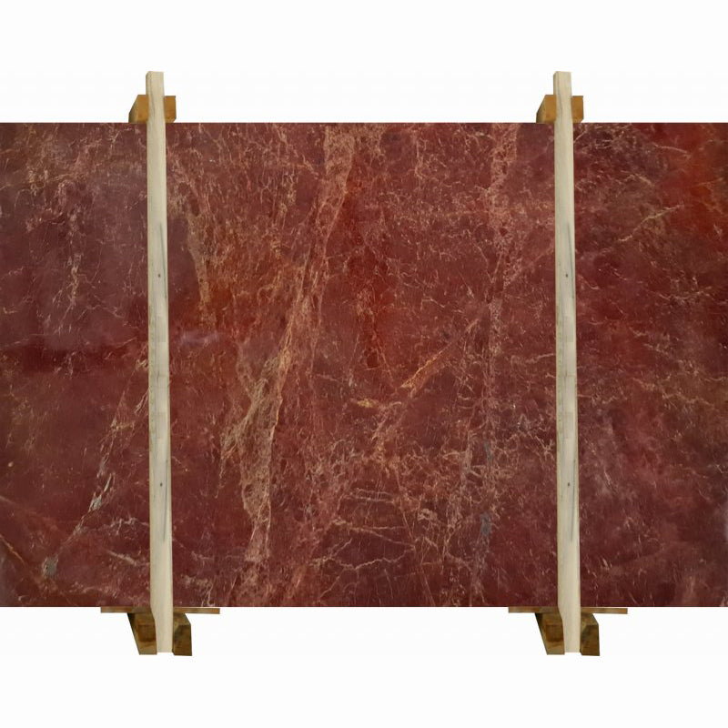 rosa anatolia red marble slabs polished 2cm packed on wooden bundle product shot2