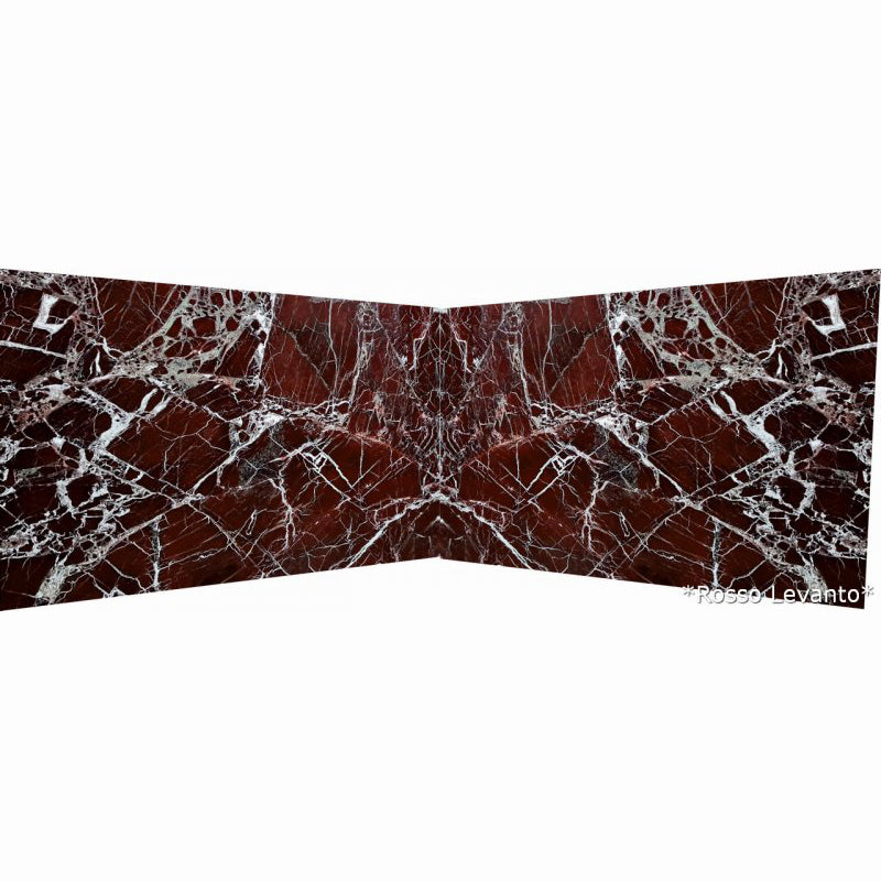 rosso levanto bordeaux marble slabs polished 2cm 2 bookmatching slabs front view
