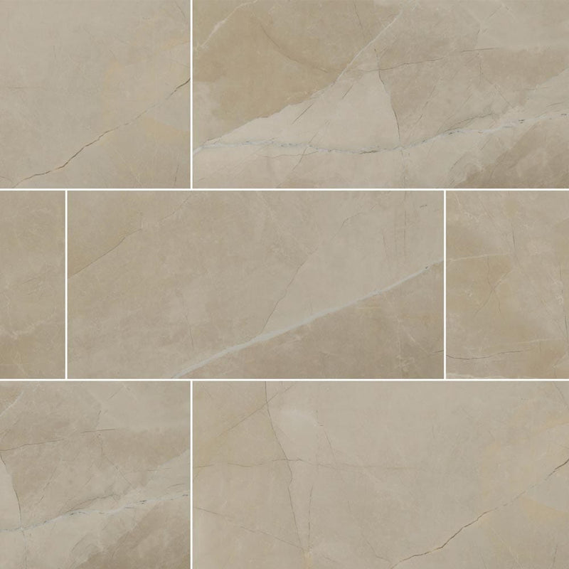 sande cream polished porcelain floor and wall tile msi collection NSANCRE1224P product shot multiple tiles top view