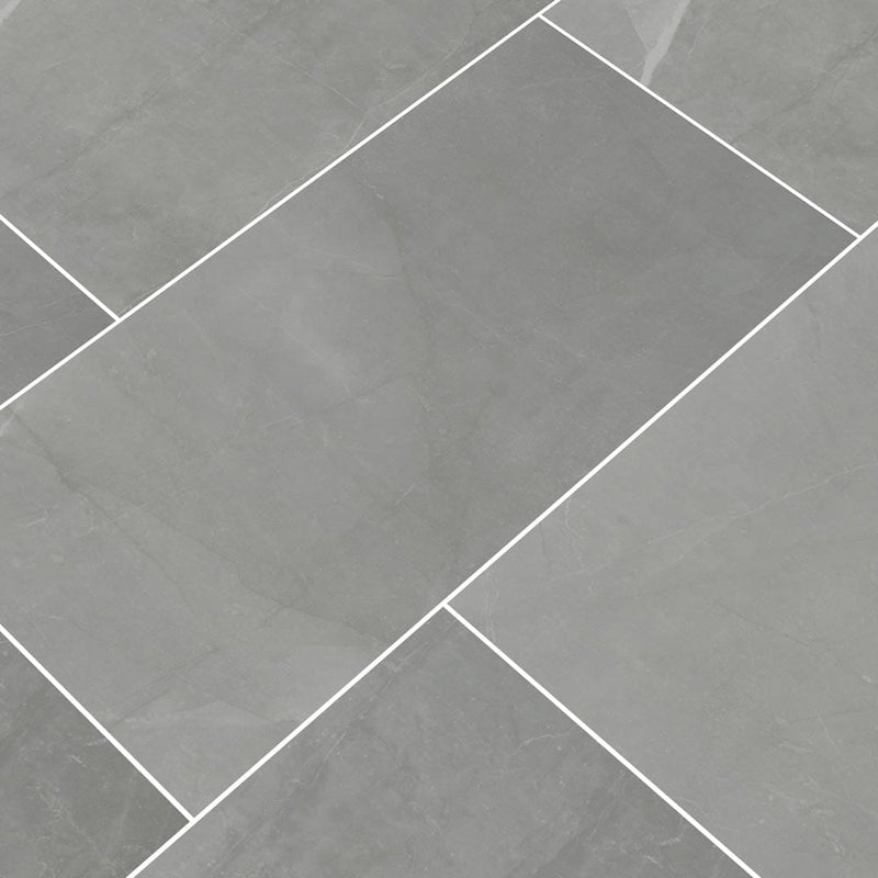 sande grey polished porcelain floor and wall tile msi collection NSANGRE1224P product shot multiple tiles angle view