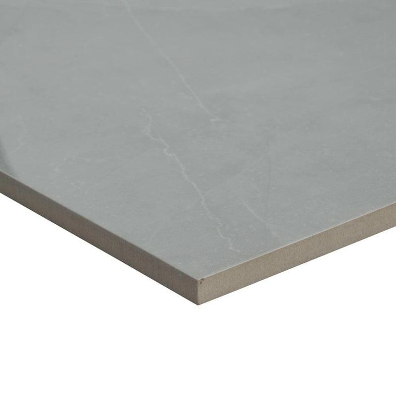 sande grey polished porcelain floor and wall tile msi collection NSANGRE1224P product shot one tile profile view