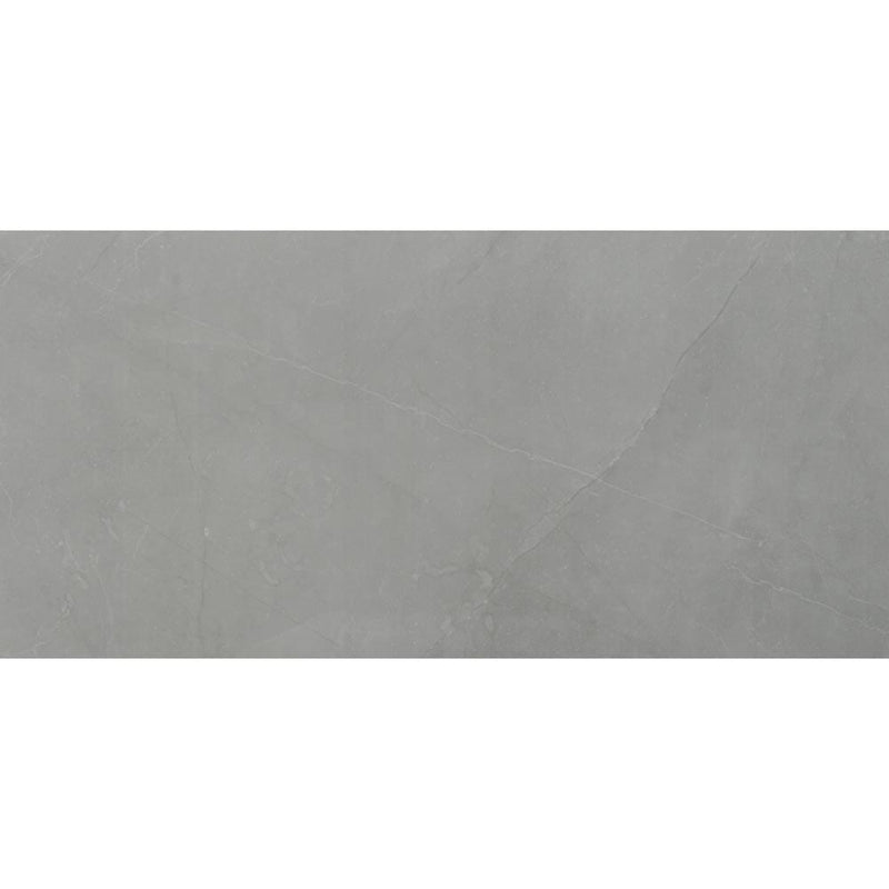 sande grey polished porcelain floor and wall tile msi collection NSANGRE1224P product shot one tile top view
