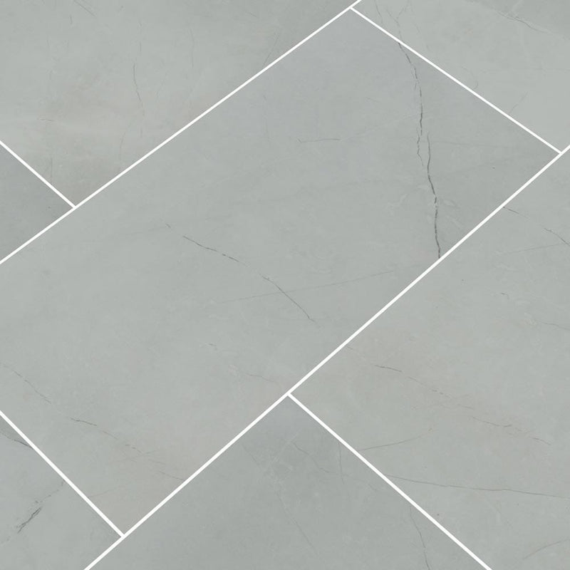 sande ivory polished porcelain floor and wall tile msi collection NSANIVO1224P product shot multiple tiles angle view