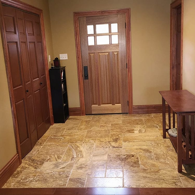 Scabos Antique Pattern Brushed Chiseled foyer