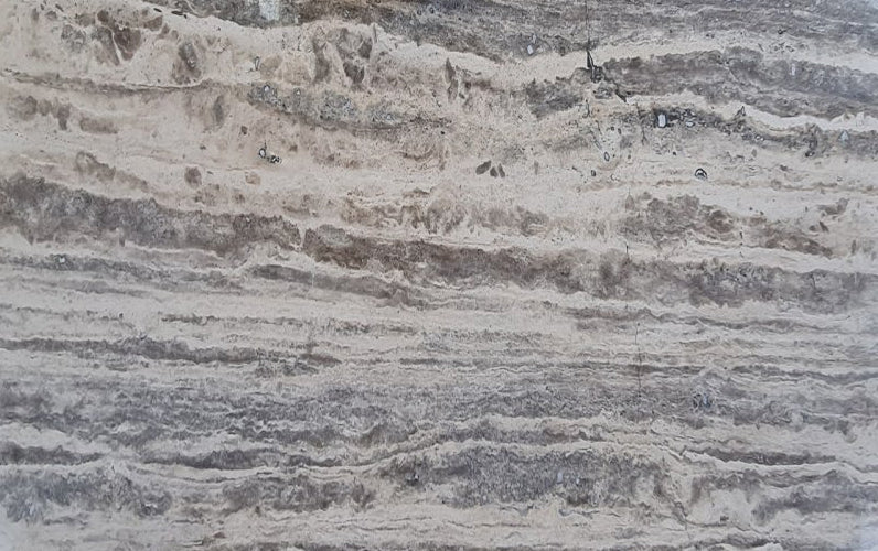 silver travertine vein-cut slabs polished 2cm product shot wide