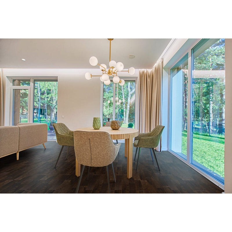 Solid hardwood floors maple collection maple walnut handscraped 1739706-W installed on living room floor