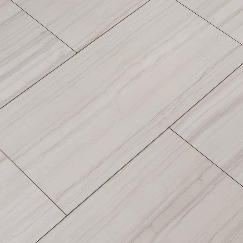 Sophie White 12" x 24" Glazed Porcelain Floor and Wall Tile- MSI Collection