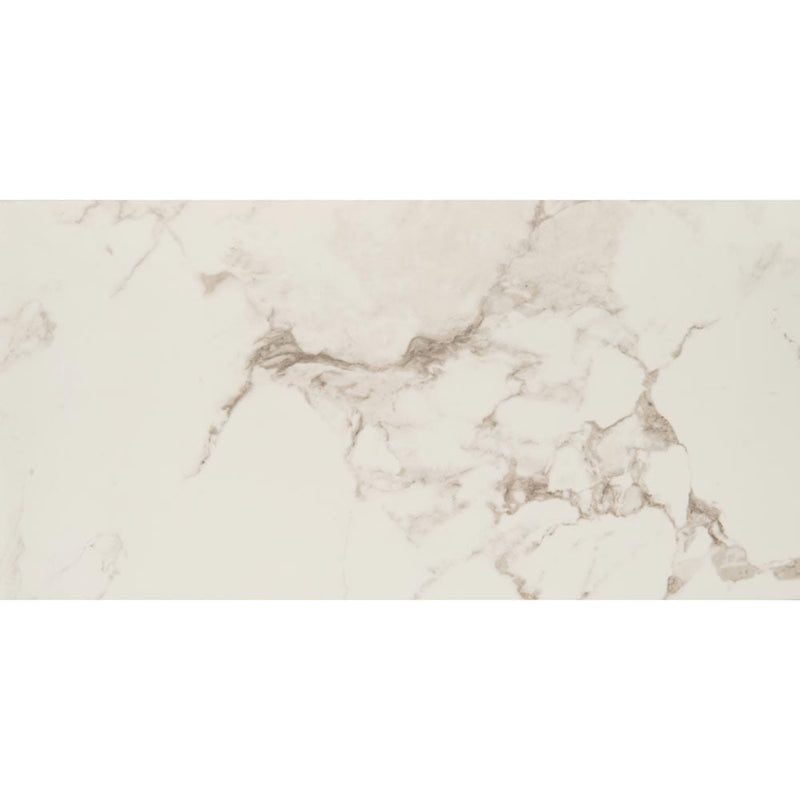 statuario glazed porcelain floor and wall tile msi collection NSTA1224 product shot one tile top view