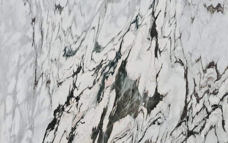 stingray white marble slabs polished product shot wide view