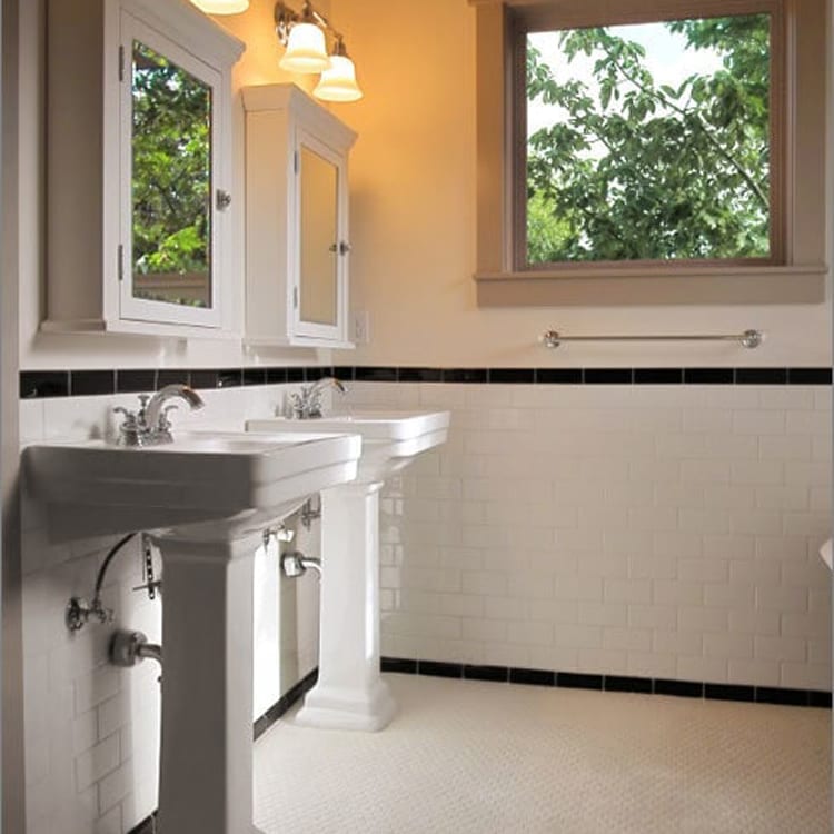 subway tile pearl white glossy 3x6 10050368 bathroom wall application