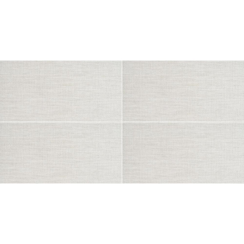 Tektile Lineart Ivory 12"x 24" Glazed Porcelain Floor and Wall Tile MSI Collection NTEKLINIVO1224 Product Shot Multiple Tiles Top View