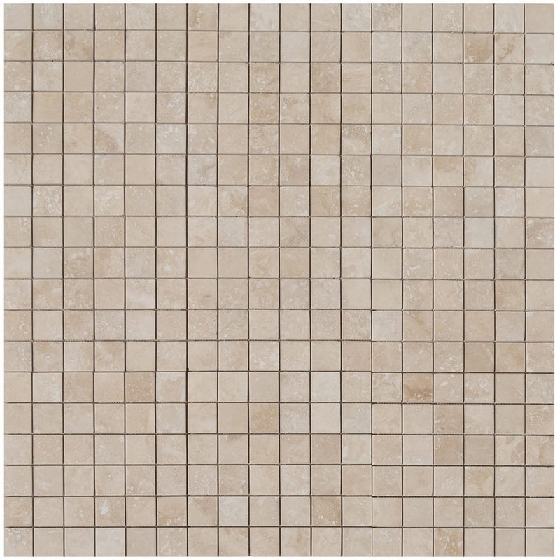 travertine mosaic 2x2 ivory beige 10096612 honed filled product shot multiple top