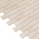 travertine mosaic 2x4 10096615 beige honed filled product shot multiple tiles angleview