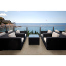 tuscany beige travertine pavers 16x24in tumbled floor tile LPAVTBEI1624T installed on terrace floor with nice ocean view