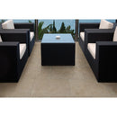 tuscany beige travertine pavers 16x24in tumbled floor tile LPAVTBEI1624T installed on terrace floor with nice ocean view closeup