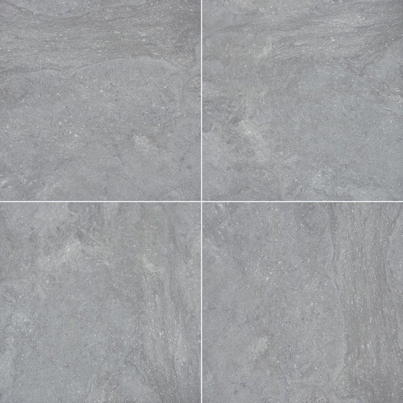 vulkon grey porcelain pavers 24x24in matte floor tile LPAVNVULGRE2424 4 tiles top view