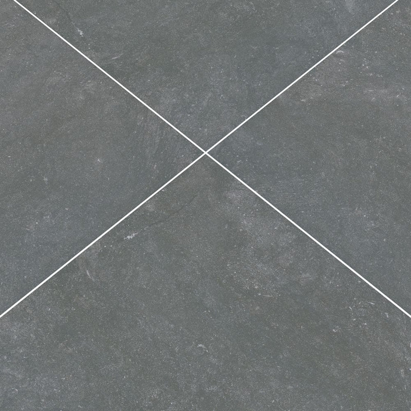vulkon nero porcelain pavers 24x24in matte floor tile LPAVNVULNER2424 4 tiles angle view