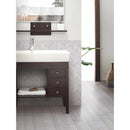 water color grigio glazed porcelain floor and wall tile msi collection NWATGRI6X36 product shot bath view